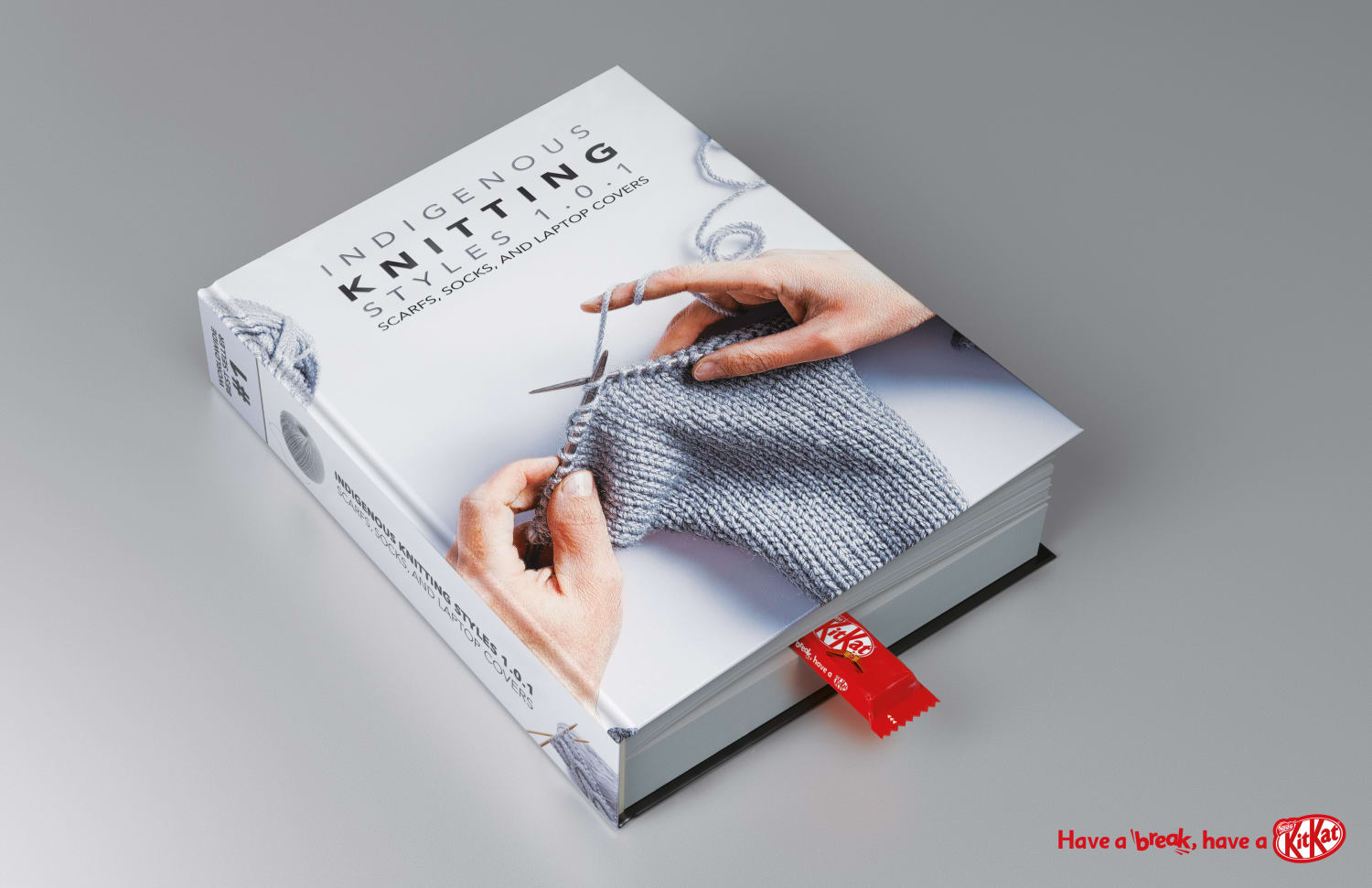 Book on Knitting with KitKat break mark