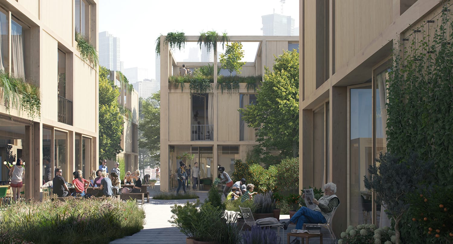 JWT Hero Image 2 SPACE10 The Urban Village Project Shared Courtyard View Made by EFFEKT Architects for SPACE10