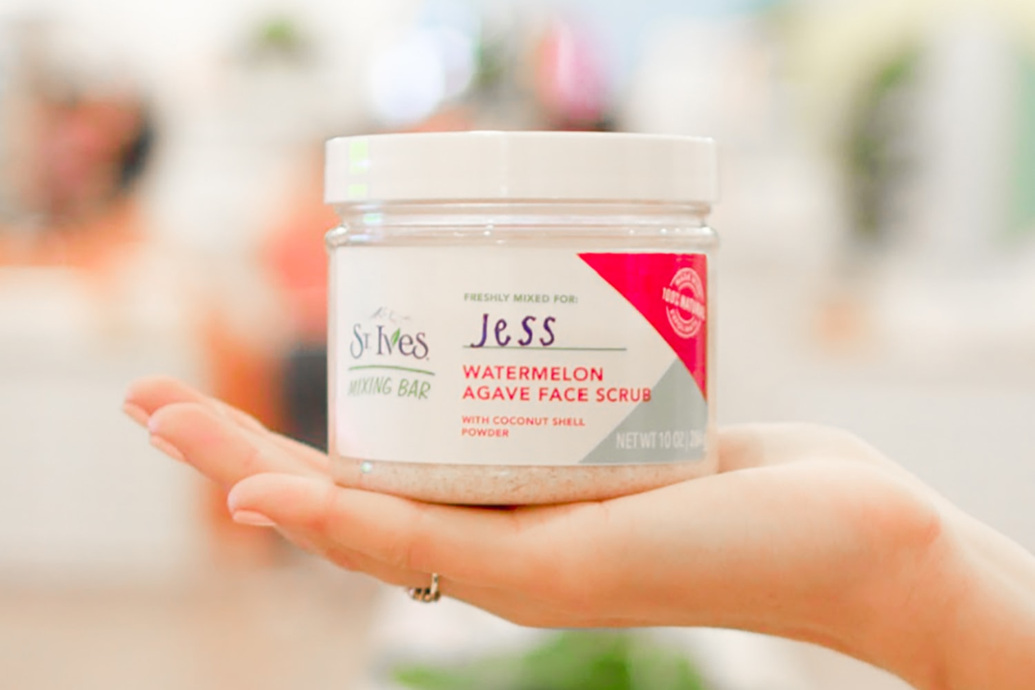 Custom Face Scrub from St Ives Mixing Bar pop up in Soho