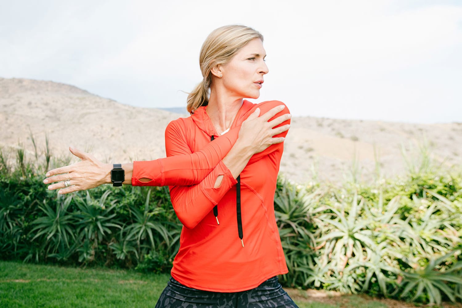 JWT Fitbit Blaze Gabby Reece Stretching