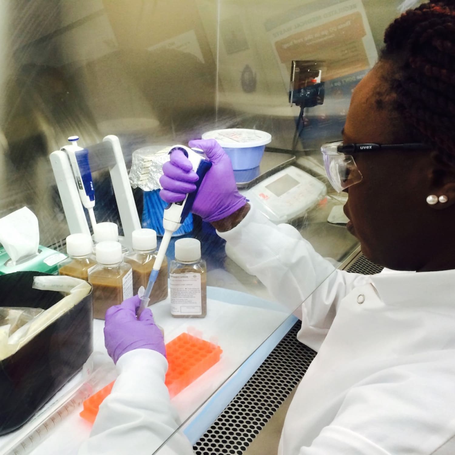 Mary Njenga processing samples WEB
