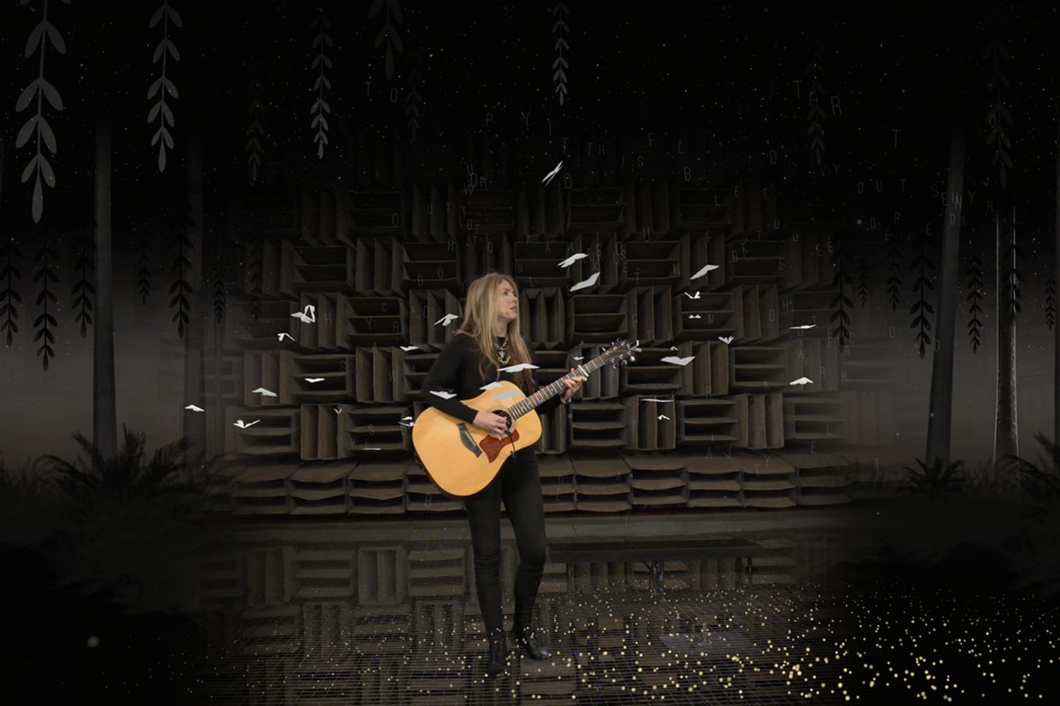 WEB Beatie Wolfe 2017 Raw Space singing Little Moth with live generative AR