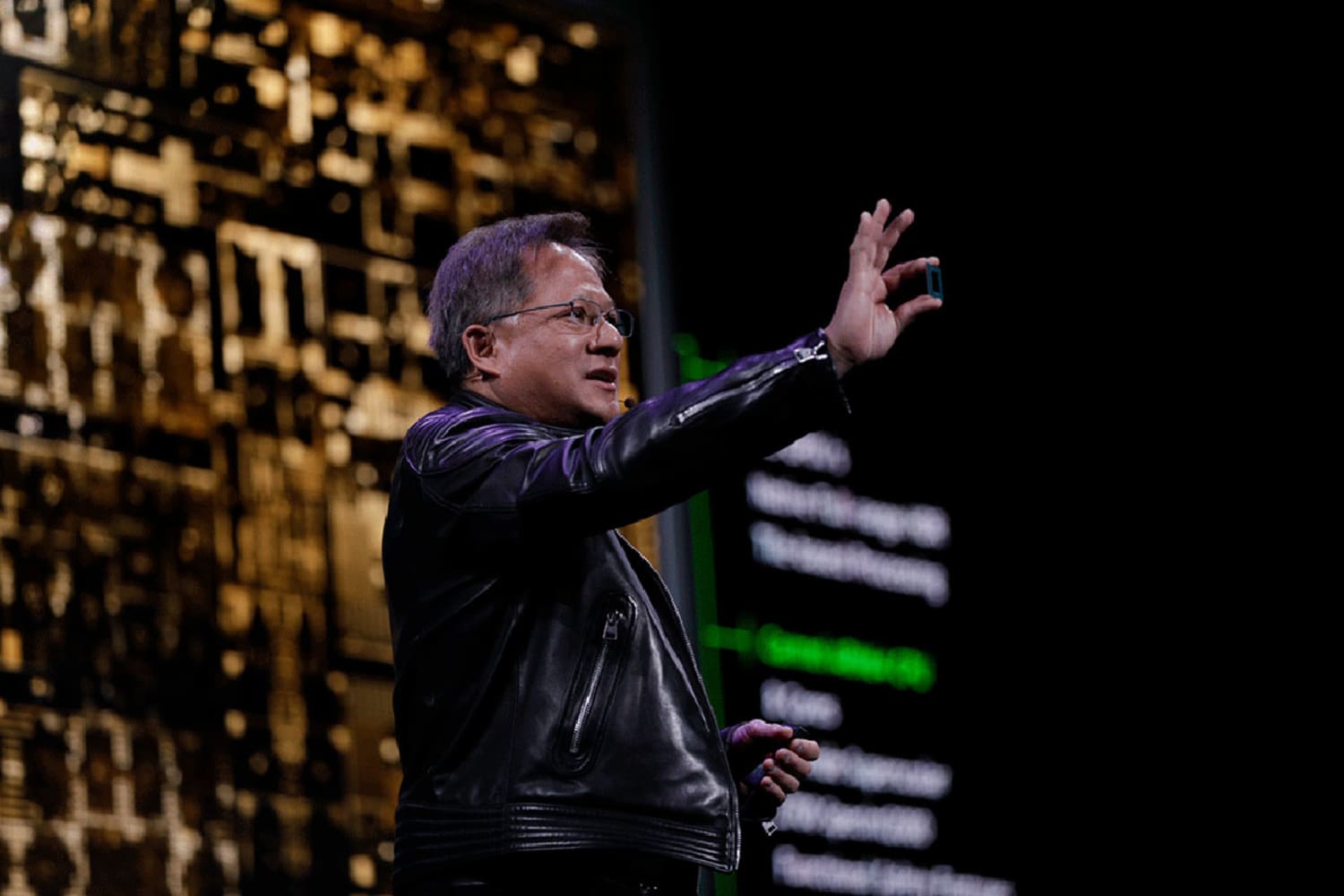 Nvidia CEO Jensen Huang gives the keynote at CES