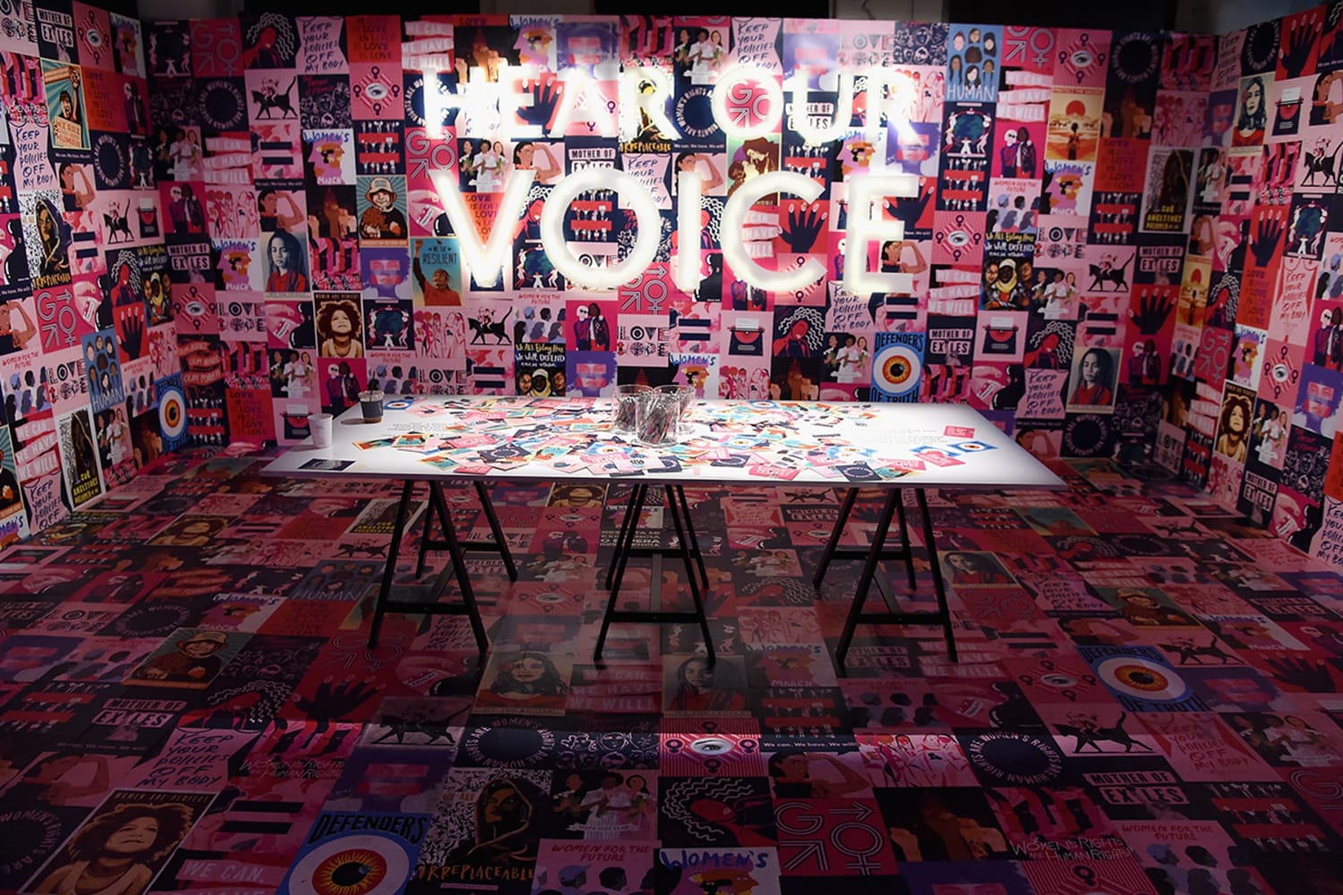 Hear Our Voice by Womens March at Refinery29 Third Annual 29 Rooms Turn It Into Art Press Preview