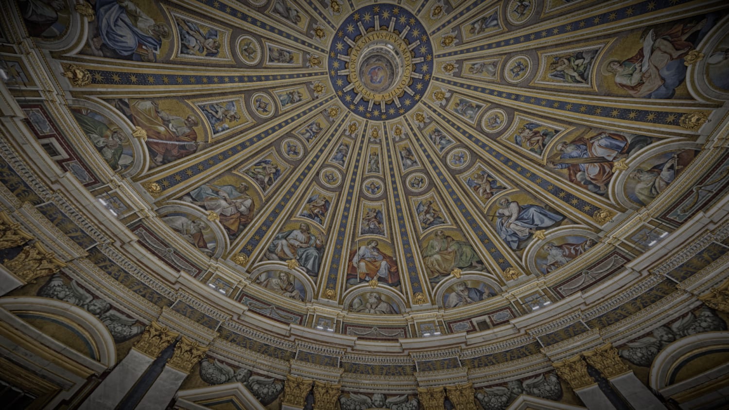 AI generated image from scan dome of St Peters Basilica