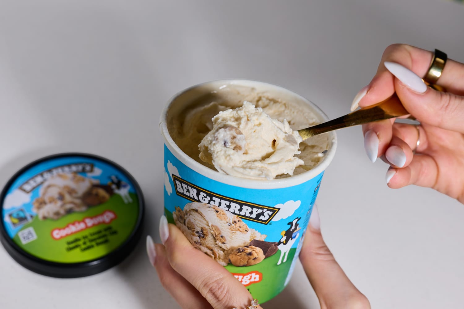 Spoon of Ben and Jerry's Ice Cream