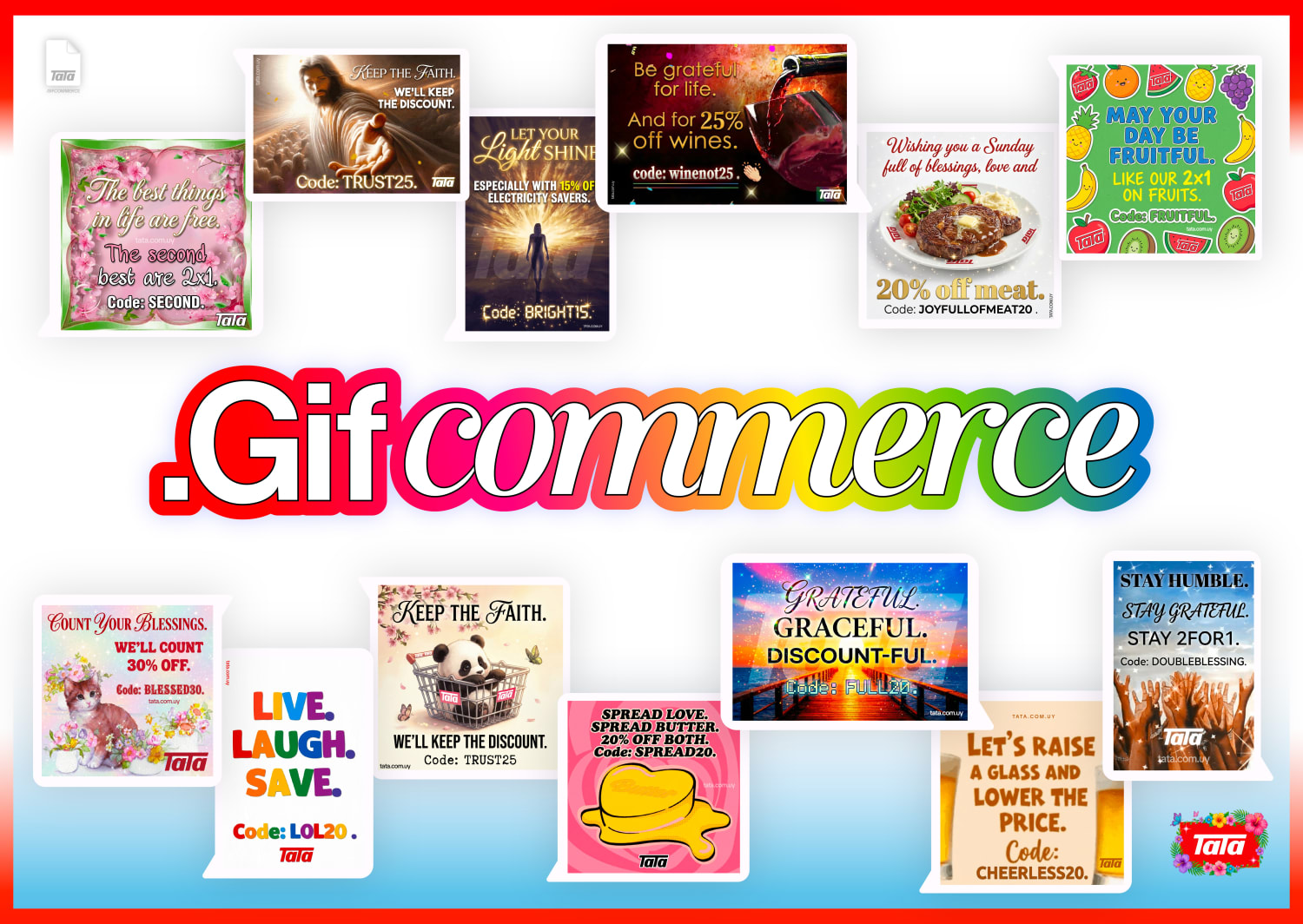 Board explicando idea GifCommerce Ta-Ta