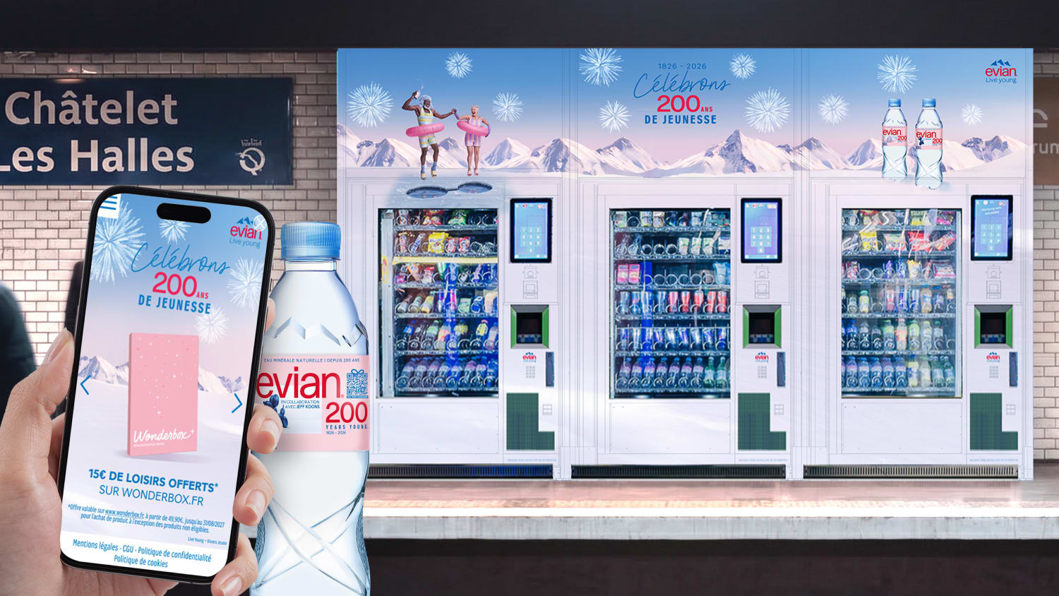evian 200 ans vending