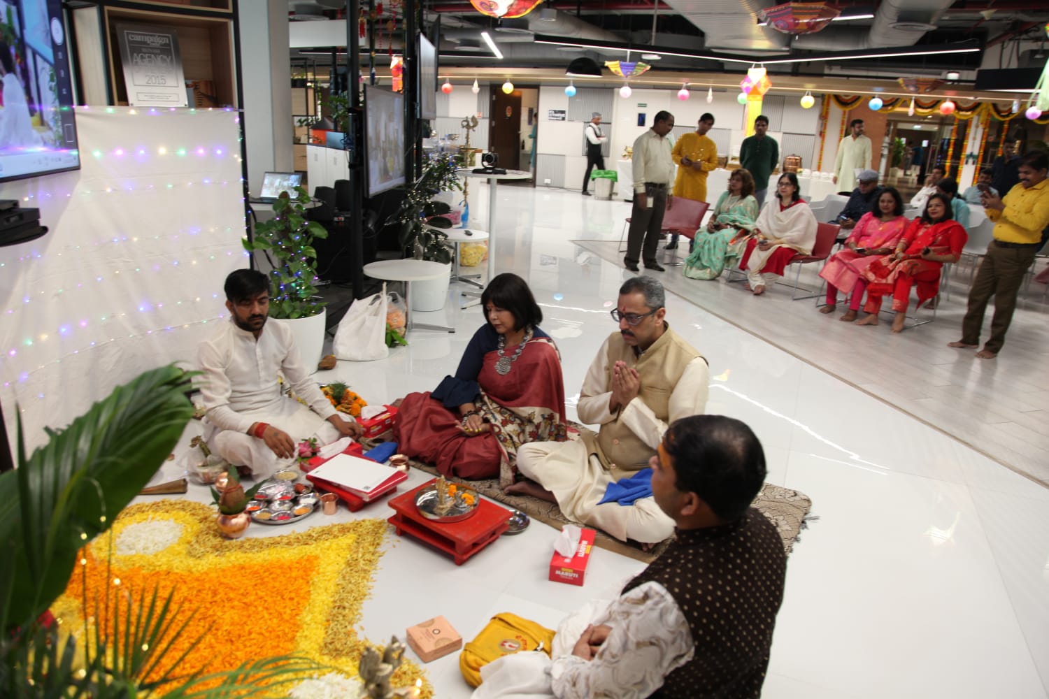 VML India Mumbai employees participating in the puja