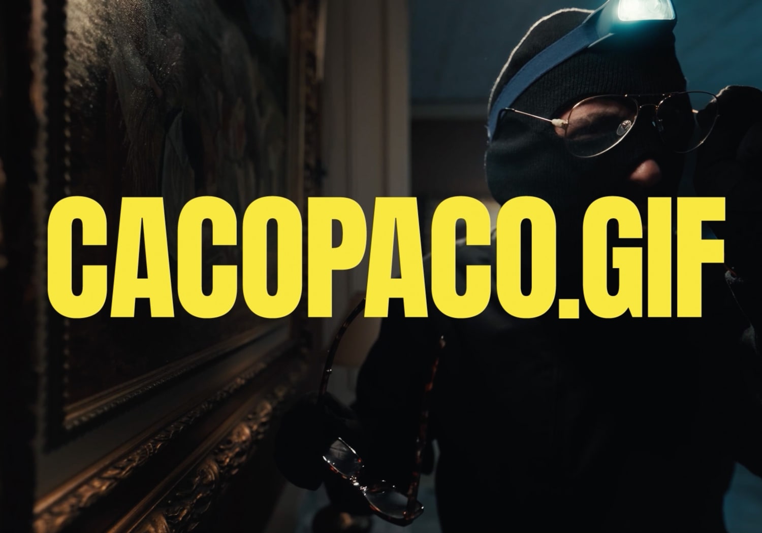 Image of Paco the Thief wearing glasses and other pair in his right hand holiding them.