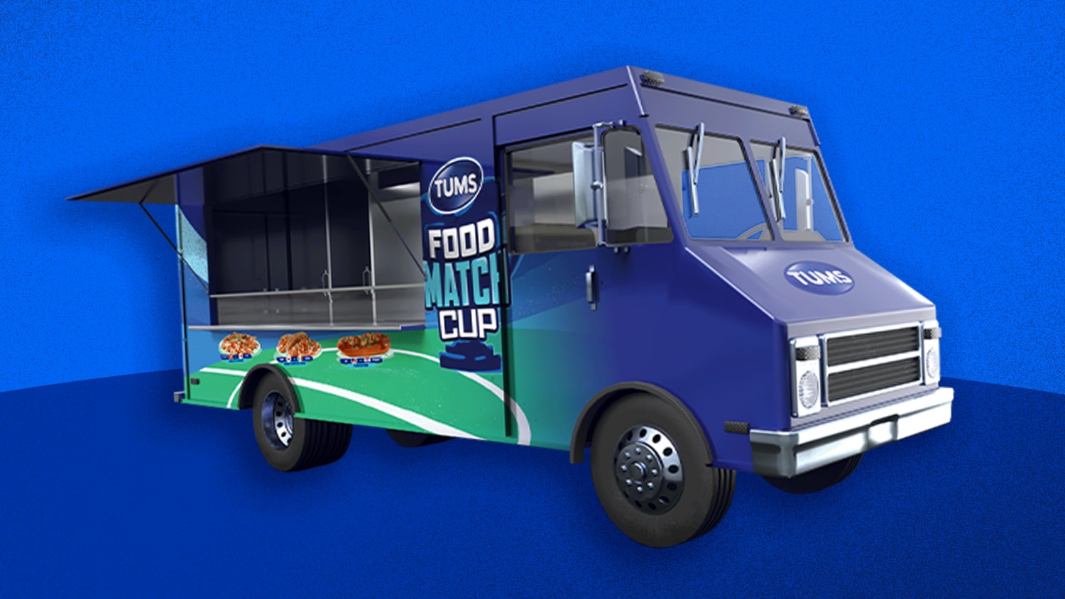 Image of the Food Match Up food truck created by TUMS for the World Cup