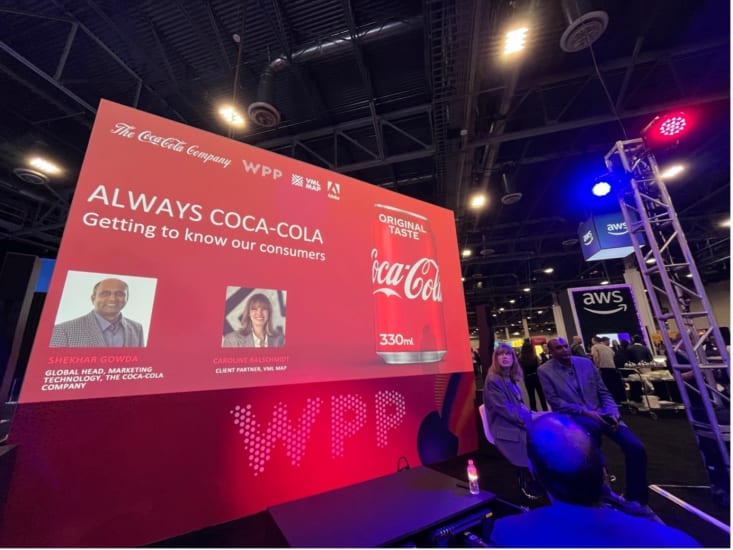 The main stage presentation was re staged as a fireside chat at the WPP stand