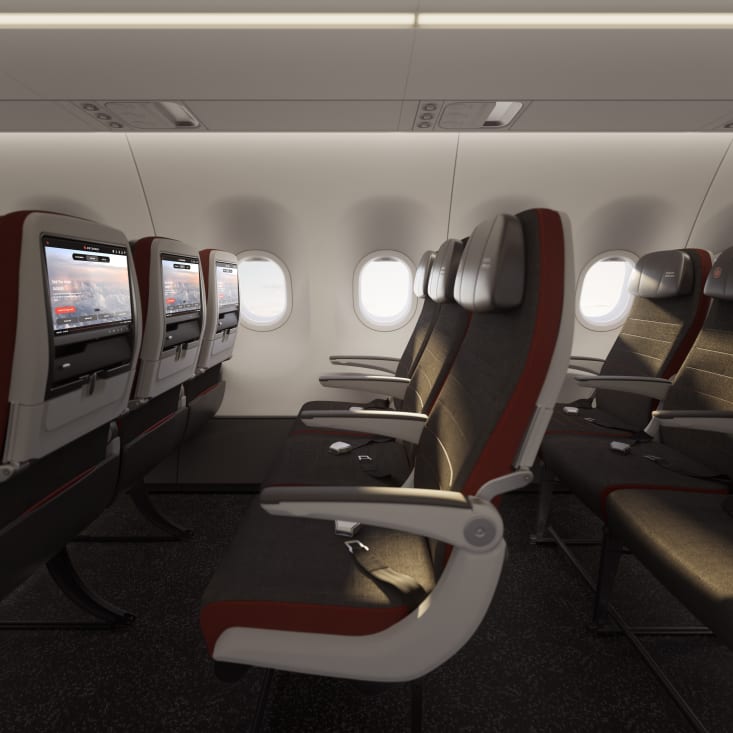 Air Canada’s “Glowing Hearted” cabins emphasize comfort, connectivity and design. Courtesy of Air Canada