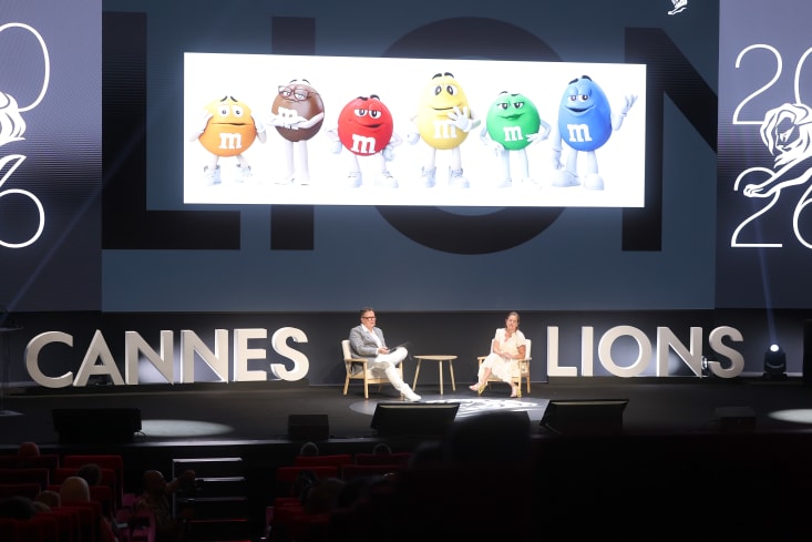 CANNES, FRANCE - JUNE 22: onstage at Lion of St Mark Ceremony during Day 1 of Cannes Lions 2026 on June 22, 2026 in Cannes, France. (Photo by Shane Anthony Sinclair/Getty Images for Cannes Lions)