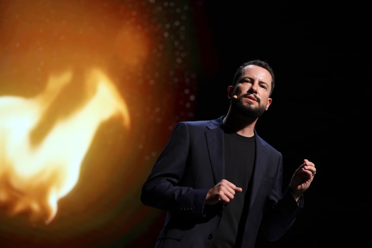CANNES, FRANCE - JUNE 24: Leandro Barreto speaks onstage during the 'Who Carries the Fire?' on Day 3 of Cannes Lions 2026 on June 24, 2026 in Cannes, France. (Photo by Shane Anthony Sinclair/Getty Images for Cannes Lions)