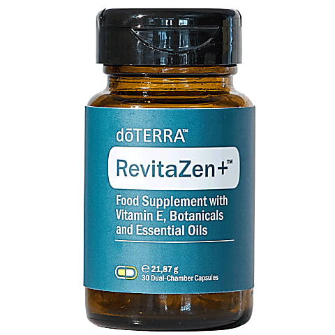 RevitaZen+™ Táplálékkiegészítő E-vitaminnal, növényi összetevőkkel és esszenciális olajokkal