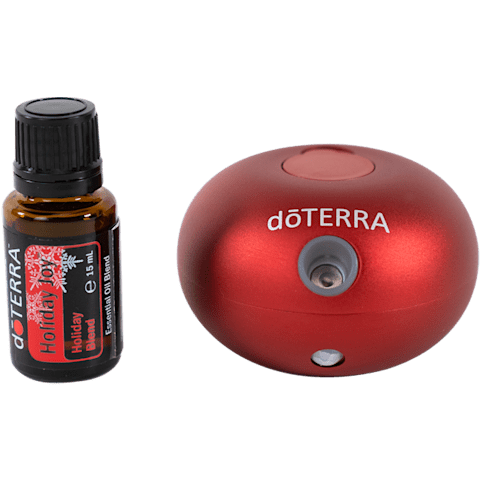 doTERRA Bubble párologtató (rubinvörös) és Holiday Joy