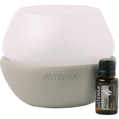 doTERRA Glōw párologtató és Hygge (15 ml)