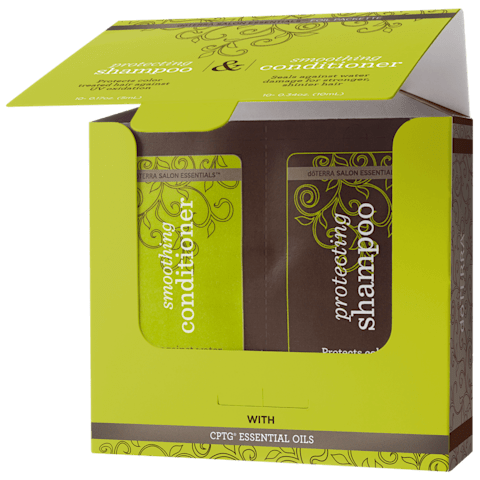 doTERRA Salon Essentials™ rendszer sampon- és kondicionálómintákkal