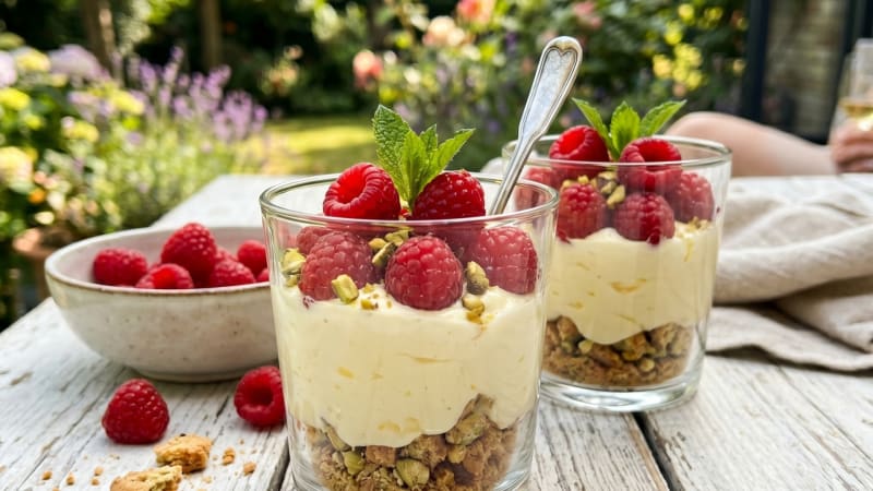 Citromos-málnás túrótorta pohárkrém doterra esszenciákkal