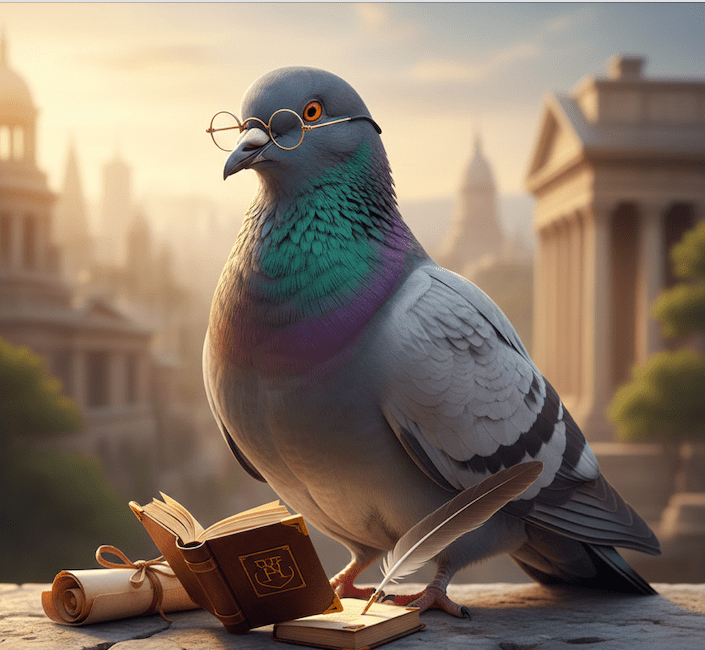 Illustration for The Wise Pigeon