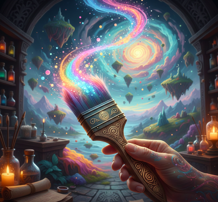 Illustration for The Magical Paintbrush