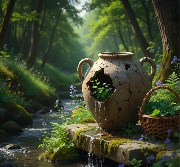 Illustration for The Cracked Pot