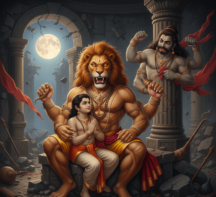 Illustration for Narasimha Protects Prahlada