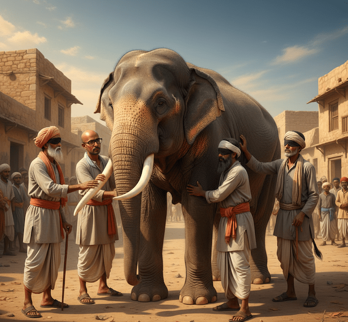 Illustration for The Blind Men and the Elephant