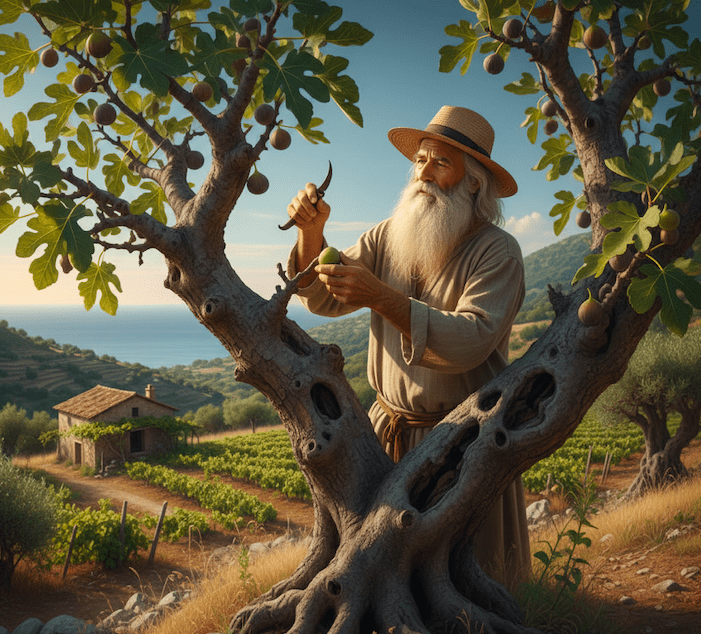 Illustration for The Old Man and the Fig Tree