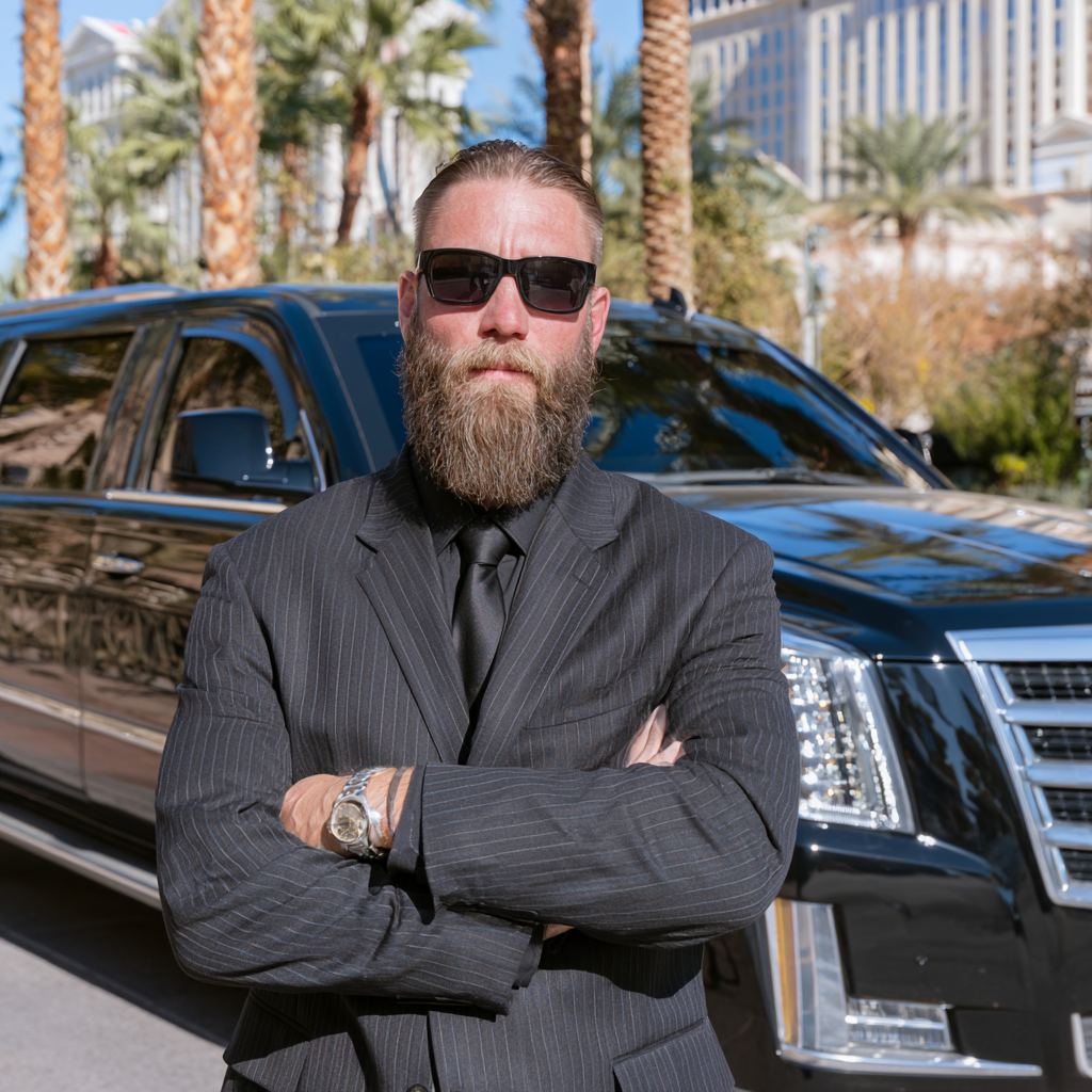 Professional chauffeur security detail