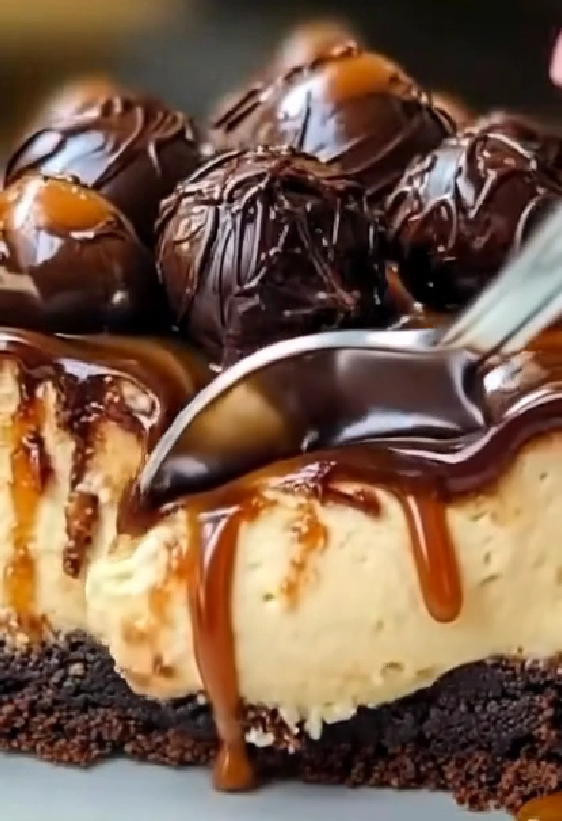 Decadent Caramel Brownie Cheesecake