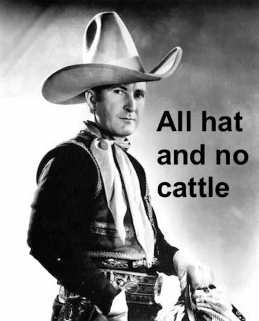 high horse - all_hat_and_no_cattle