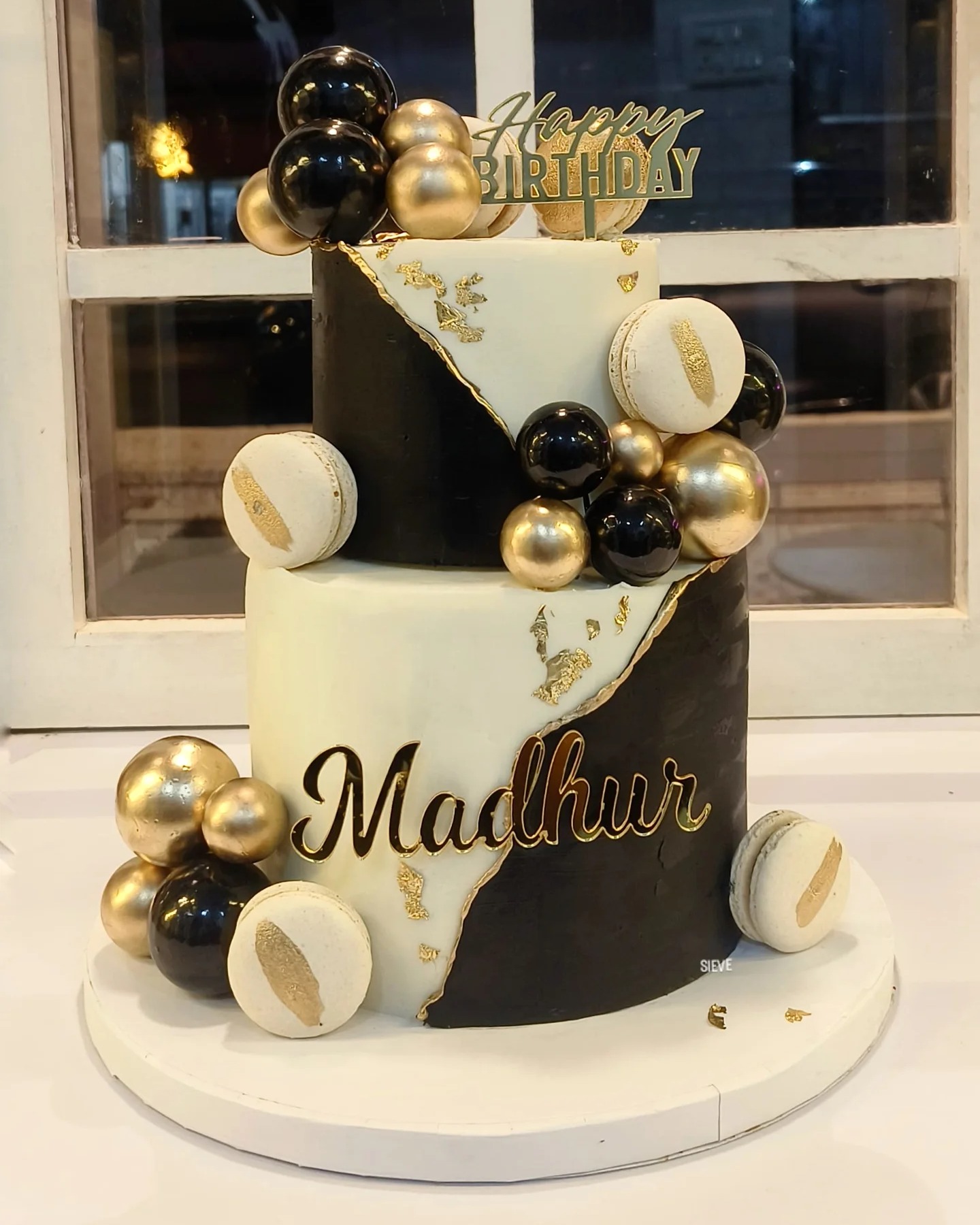 Black & White Theme - Custom Birthday Cake — Sieve Patisserie, handcrafted desserts Mumbai and Goa