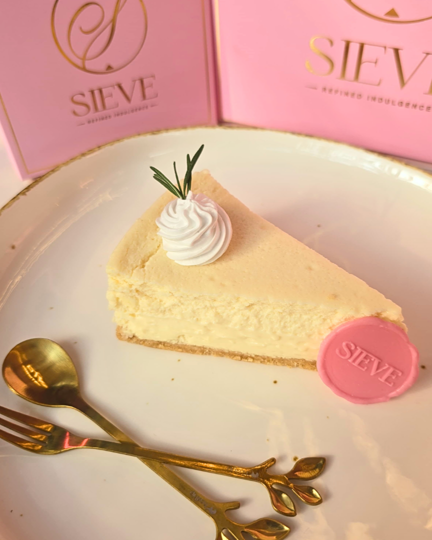 New York Baked Cheesecake Slice — Sieve Patisserie, handcrafted desserts Mumbai and Goa
