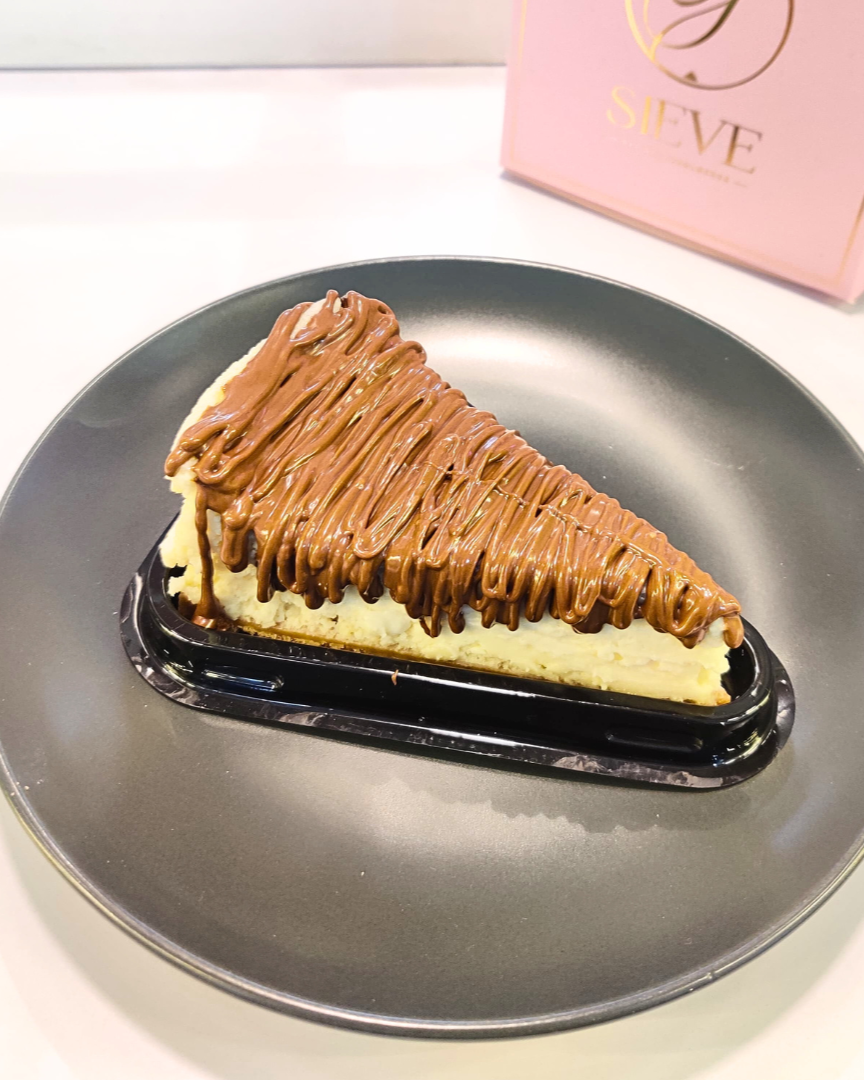 Nutella Cheesecake Slice — Sieve Patisserie, handcrafted desserts Mumbai and Goa