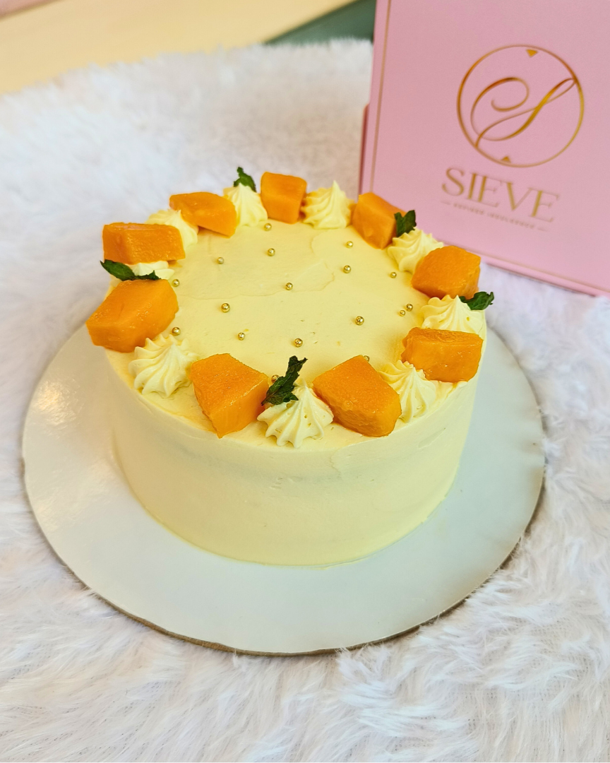 Vanilla Mango Cake — Sieve Patisserie, handcrafted desserts Mumbai and Goa