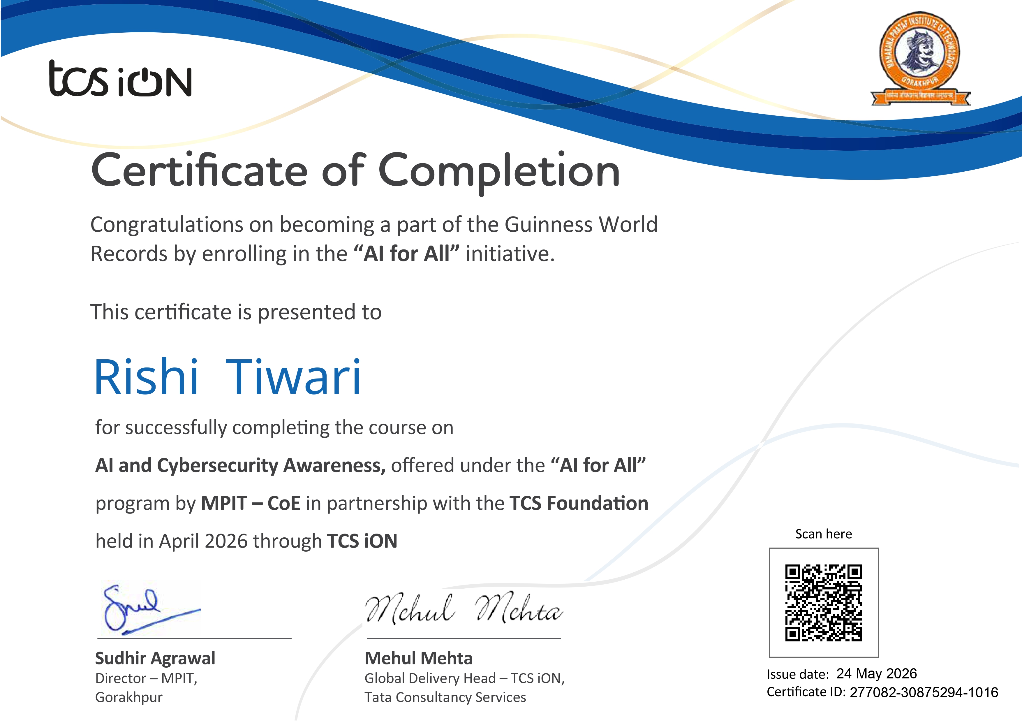 TCS-AI AND CYBER SECURITY AWARENESS