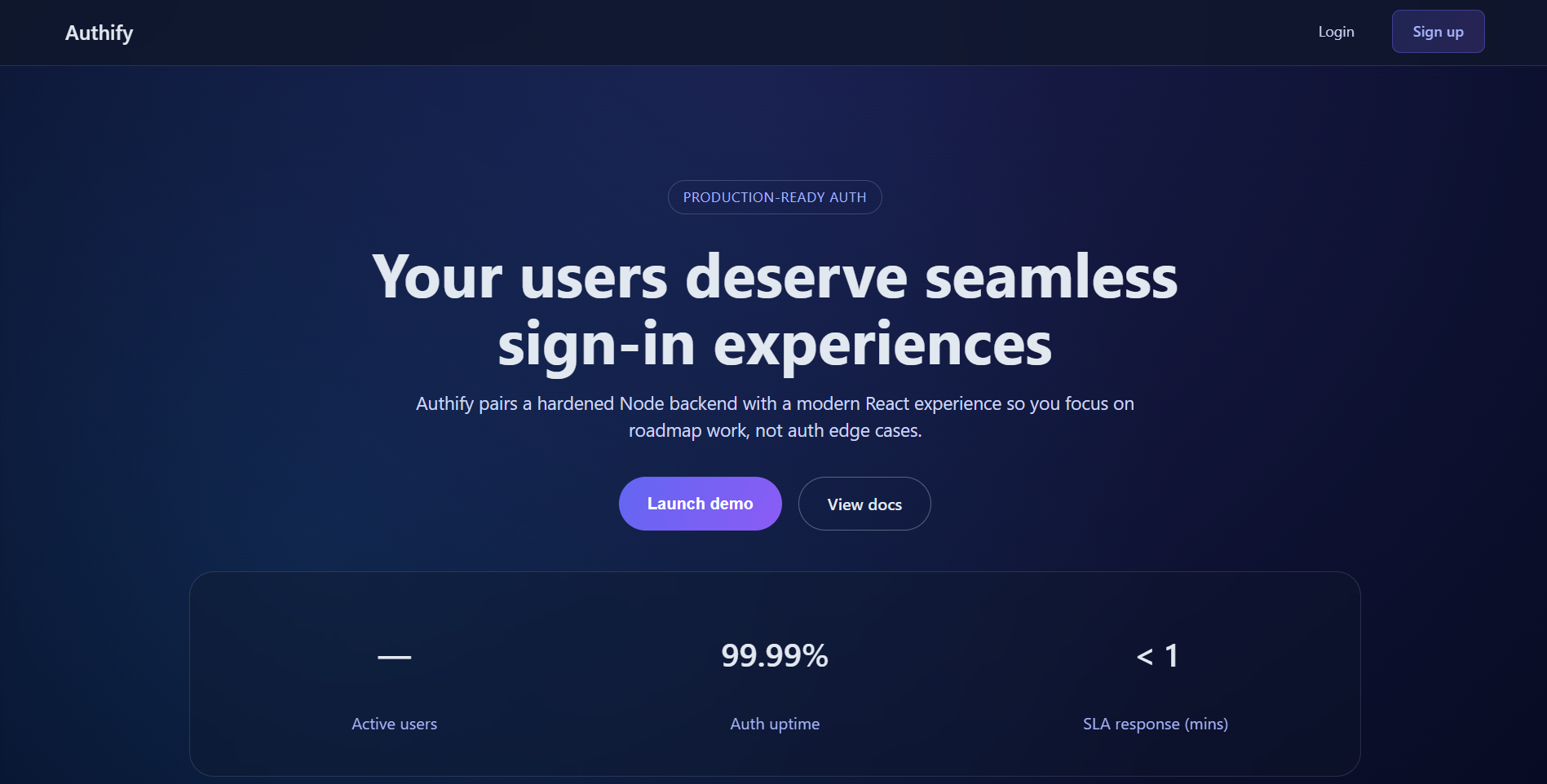 Authify -- Secure Authentication API