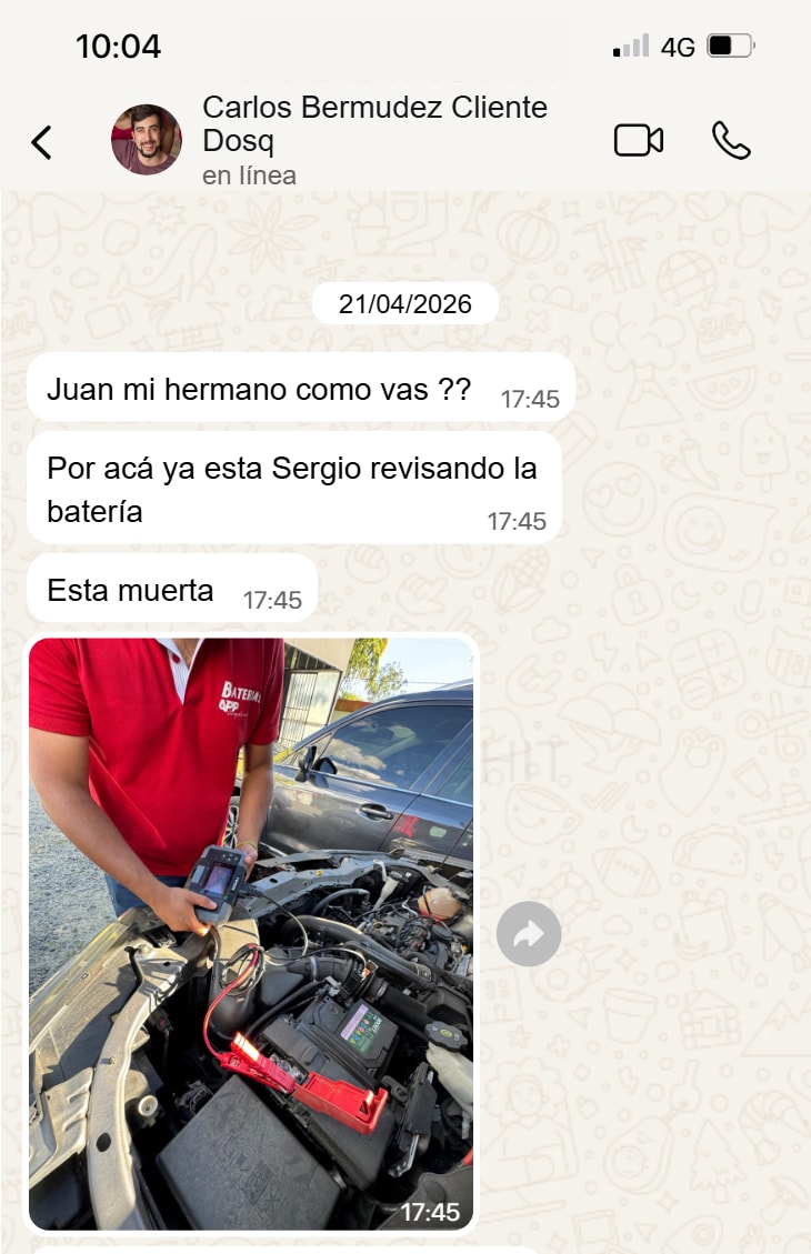 Testimonio real de cliente por WhatsApp