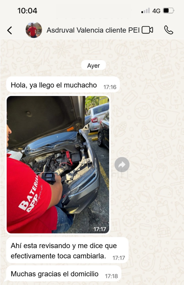 Testimonio real de cliente por WhatsApp