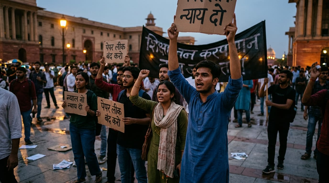 Rahul Gandhi Escalates Paper Leak Protest, Targets Prime Minister