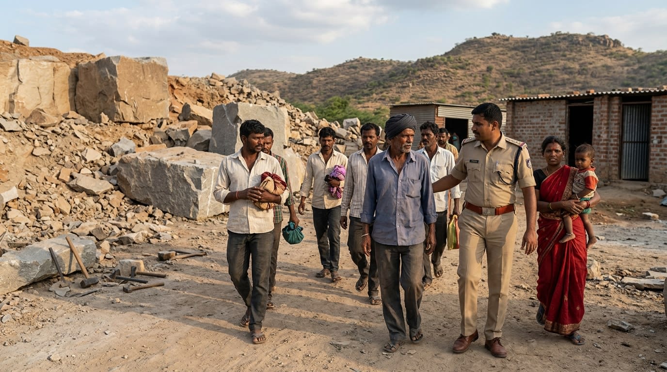 Andhra Pradesh: Vadde Community Members Rescued from Bonded Labour at Illegal Stone Unit