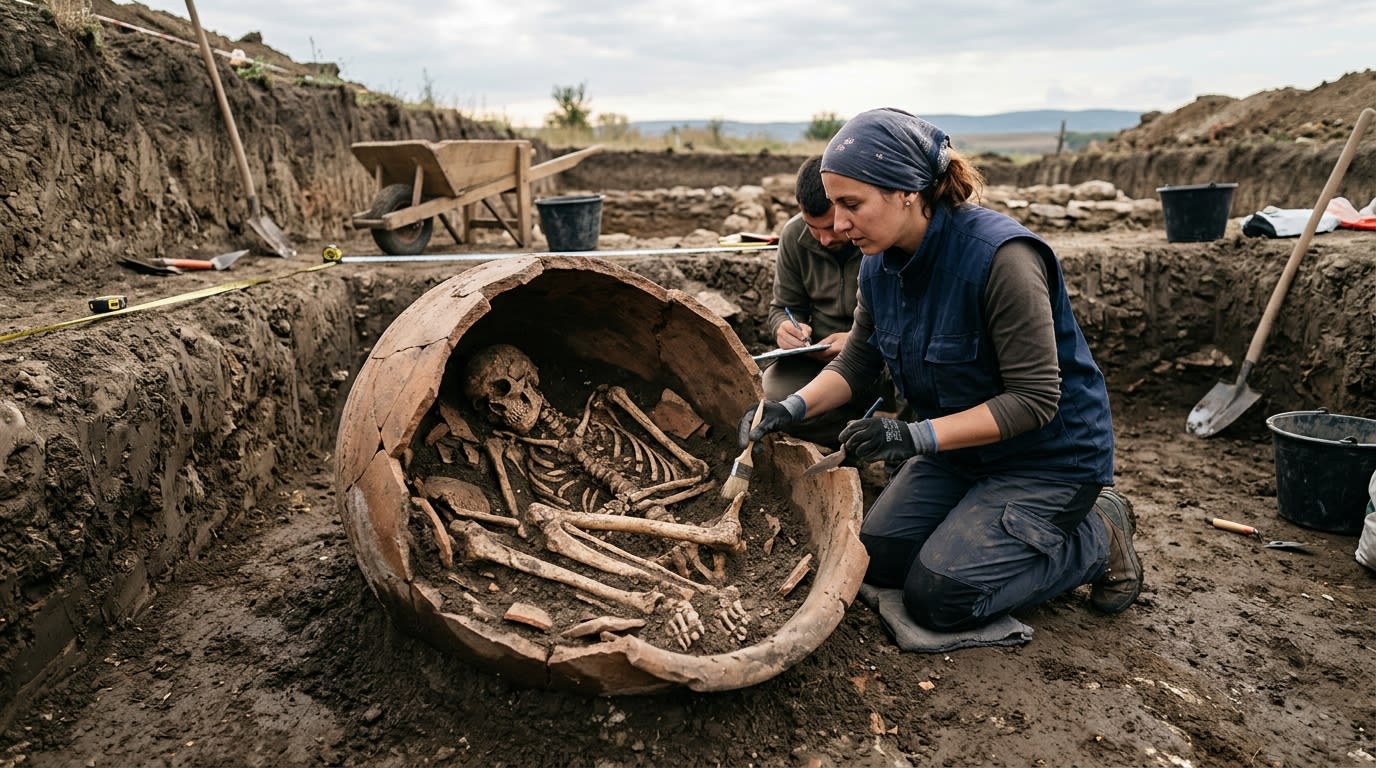 1,600-Year-Old Skeleton in Roman Jar Hints at Desperate Escape