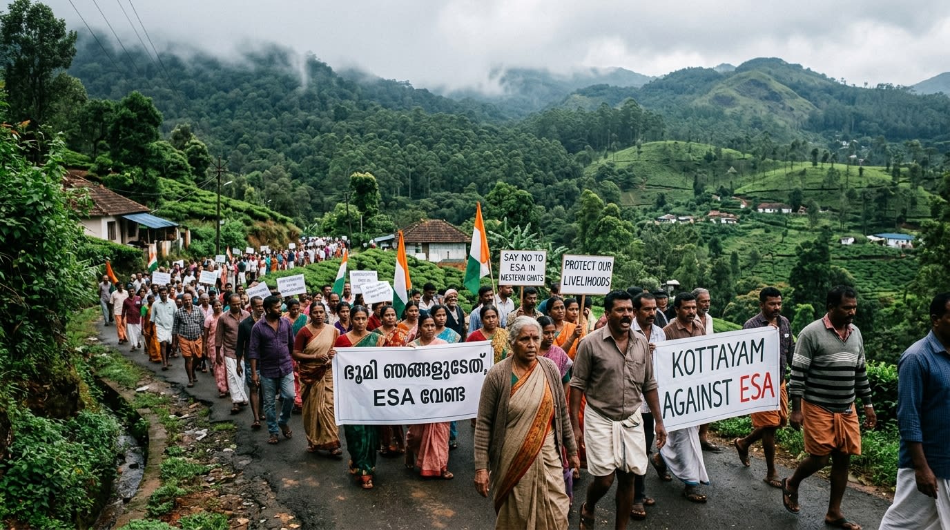 Kottayam High Ranges Mobilise Against Proposed Western Ghats ESA Tag