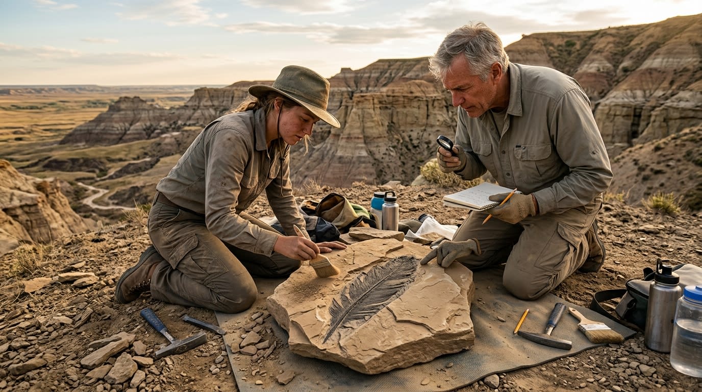Dinosaur Feather Discovery in Montana Offers Rare Glimpse into Prehistoric Life
