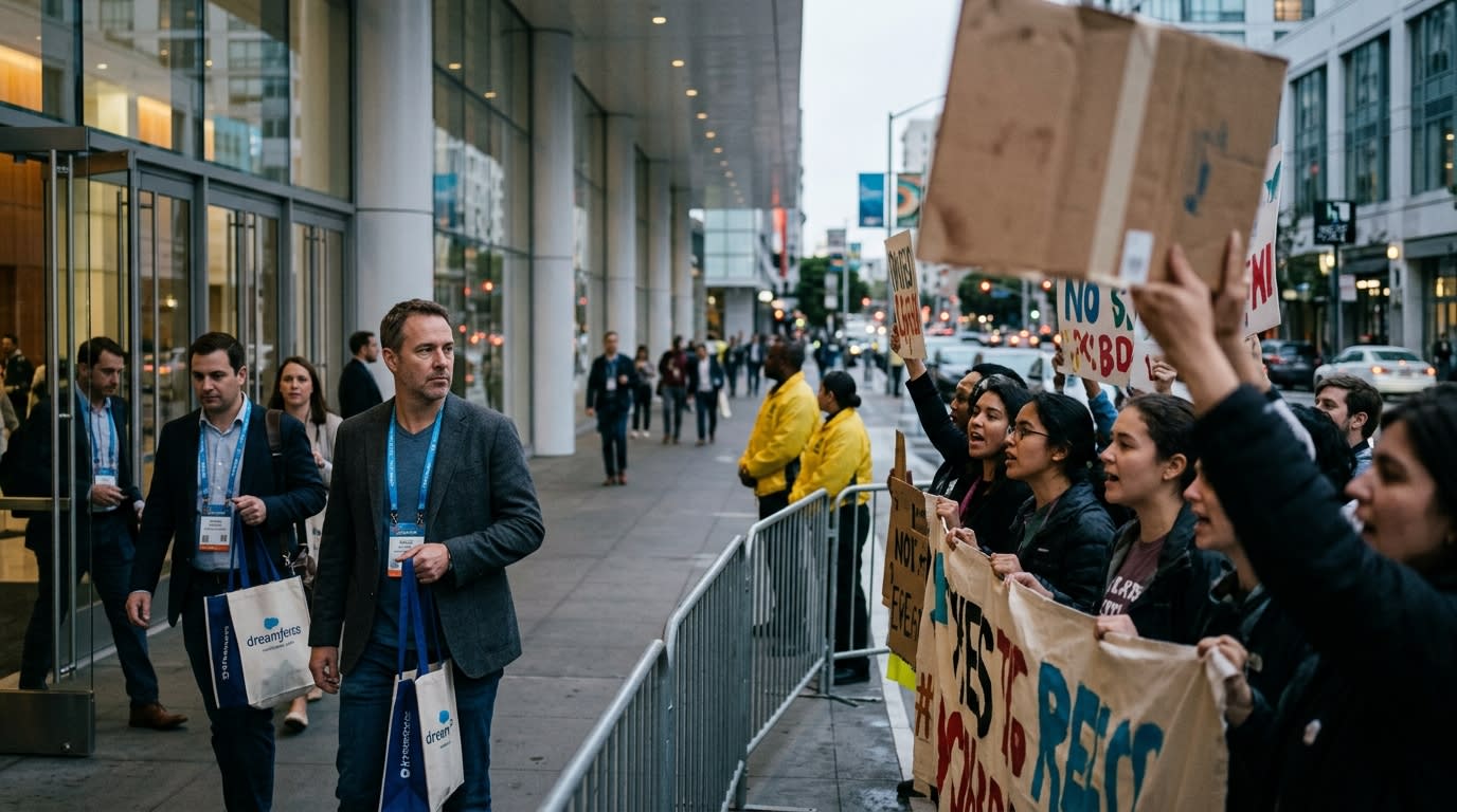 Salesforce Unveils 'AIForce' Amidst Protests; AI Regulation Divides Tech Titans