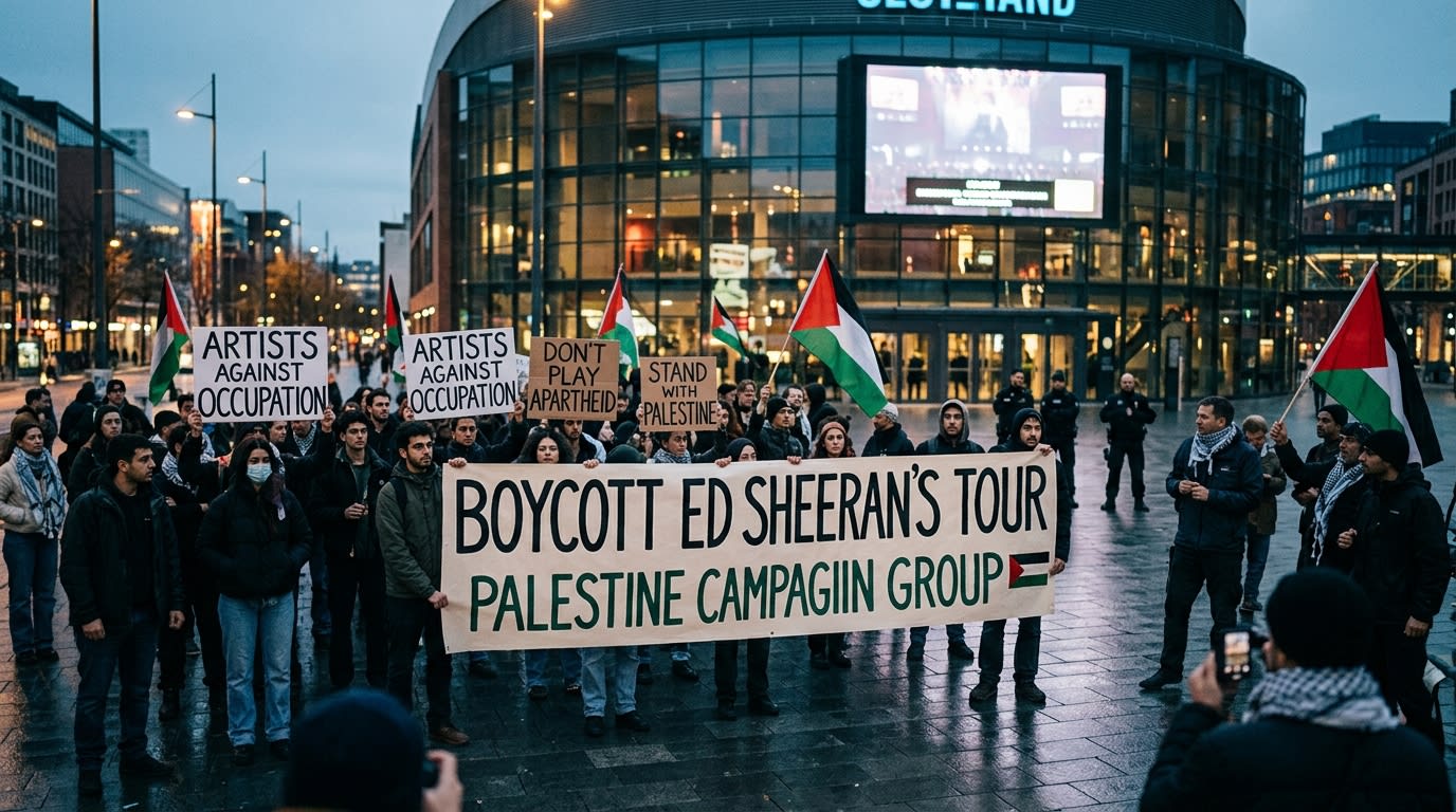 Ed Sheeran's World Tour Faces Boycott Calls Amidst Palestinian Controversy