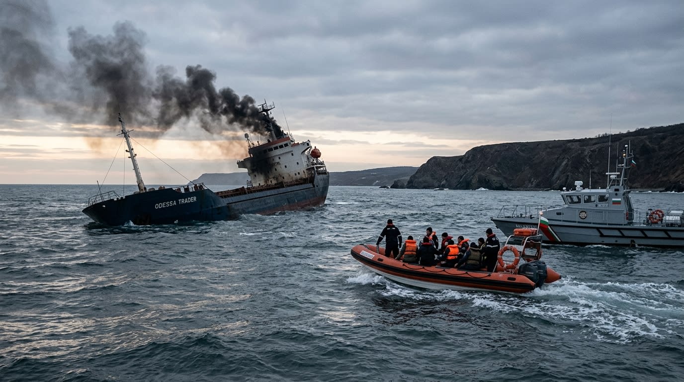 Ukrainian-Owned Ship Sinks Off Bulgarian Coast After Drone Attack, Crew Rescued