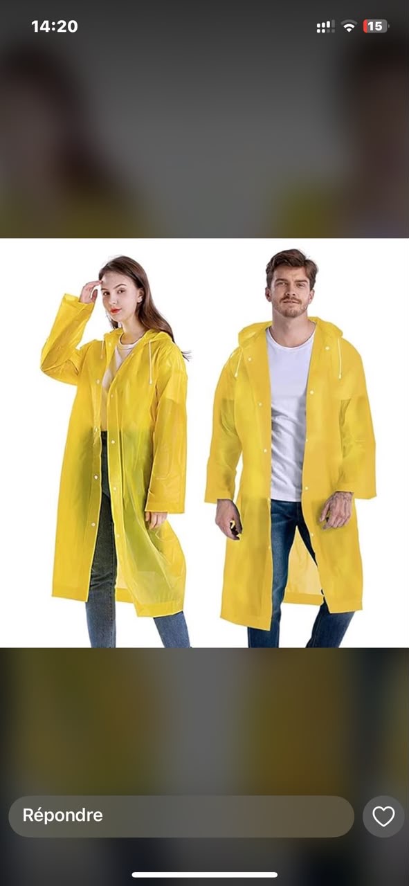 Vêtements de pluies 